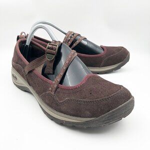 CHACO Petaluma Mary Jane Brown Leather Slip On Shoes Womens 9